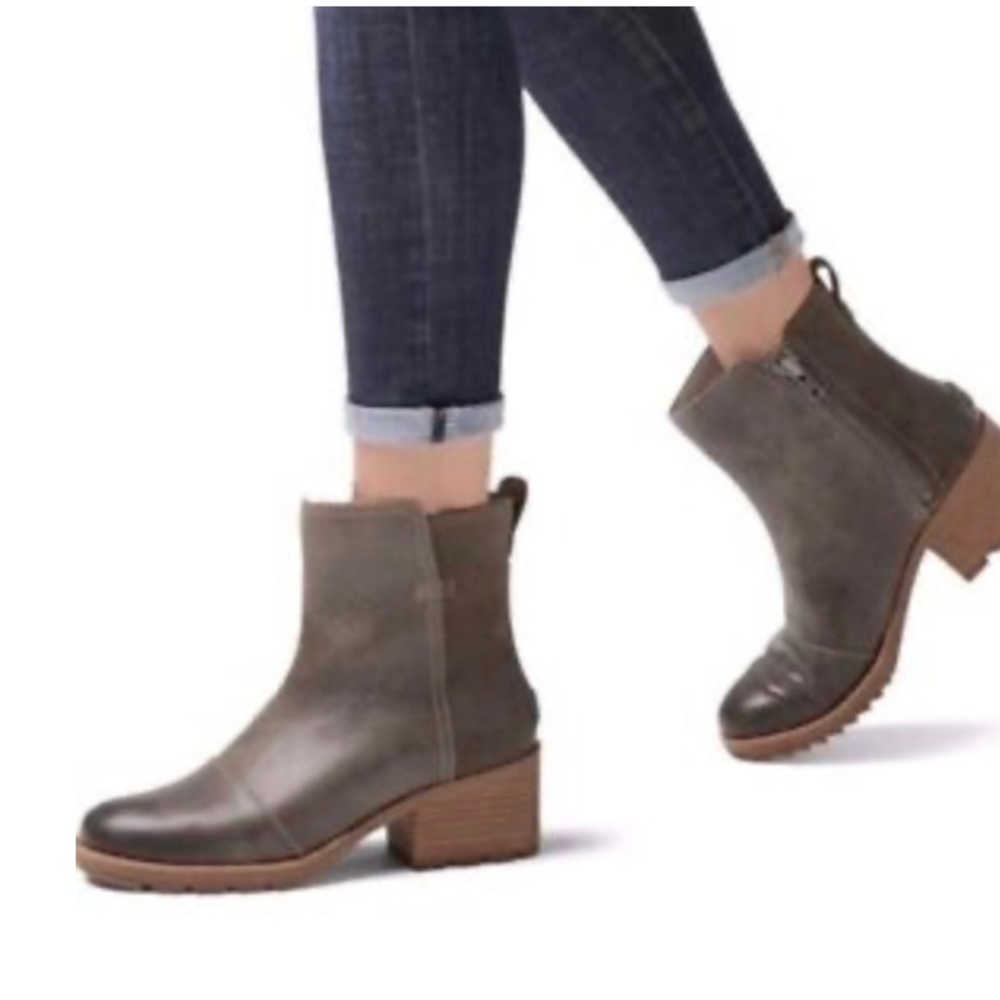 Sorel Cate leather suede booties 8.5